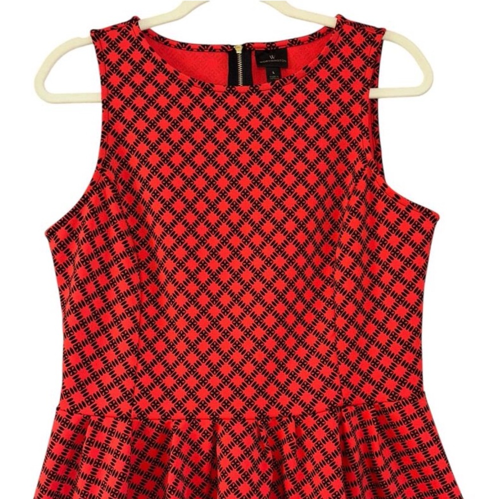 Worthington Red and Black peplum blouse 💌
